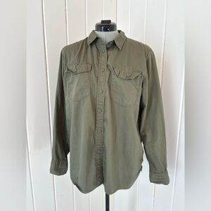 J.Crew Womens Olive Green Military Shirt